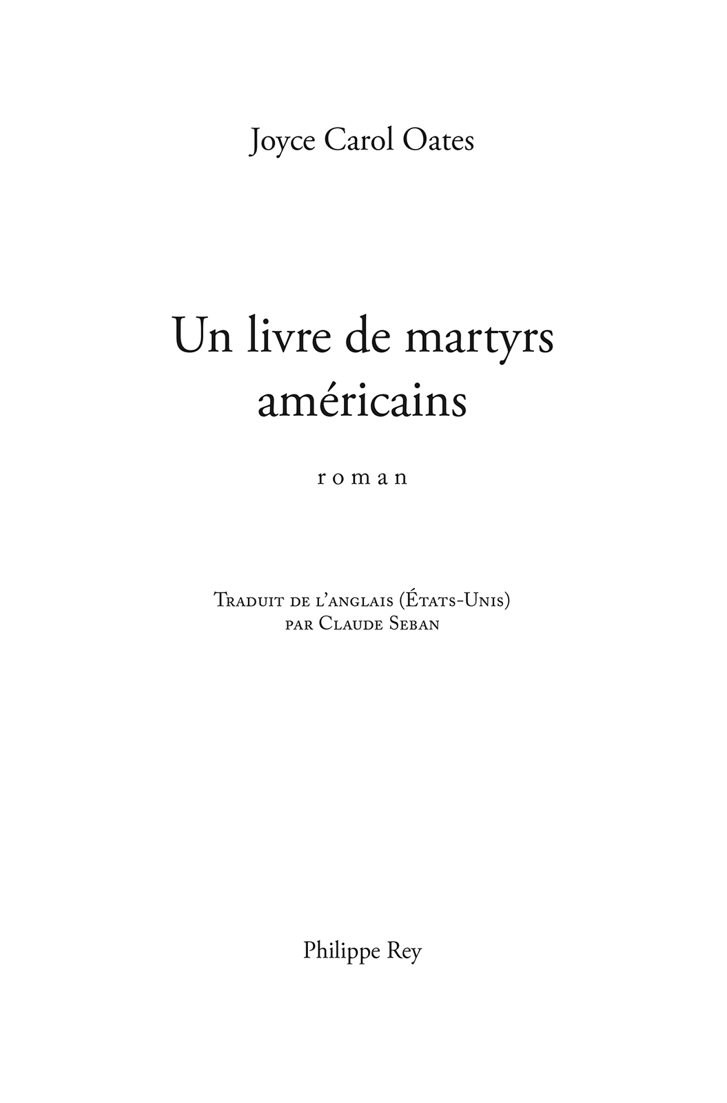 Un livre de martyrs américains