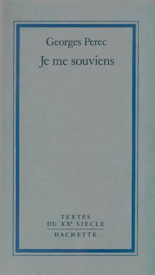 Je me souviens