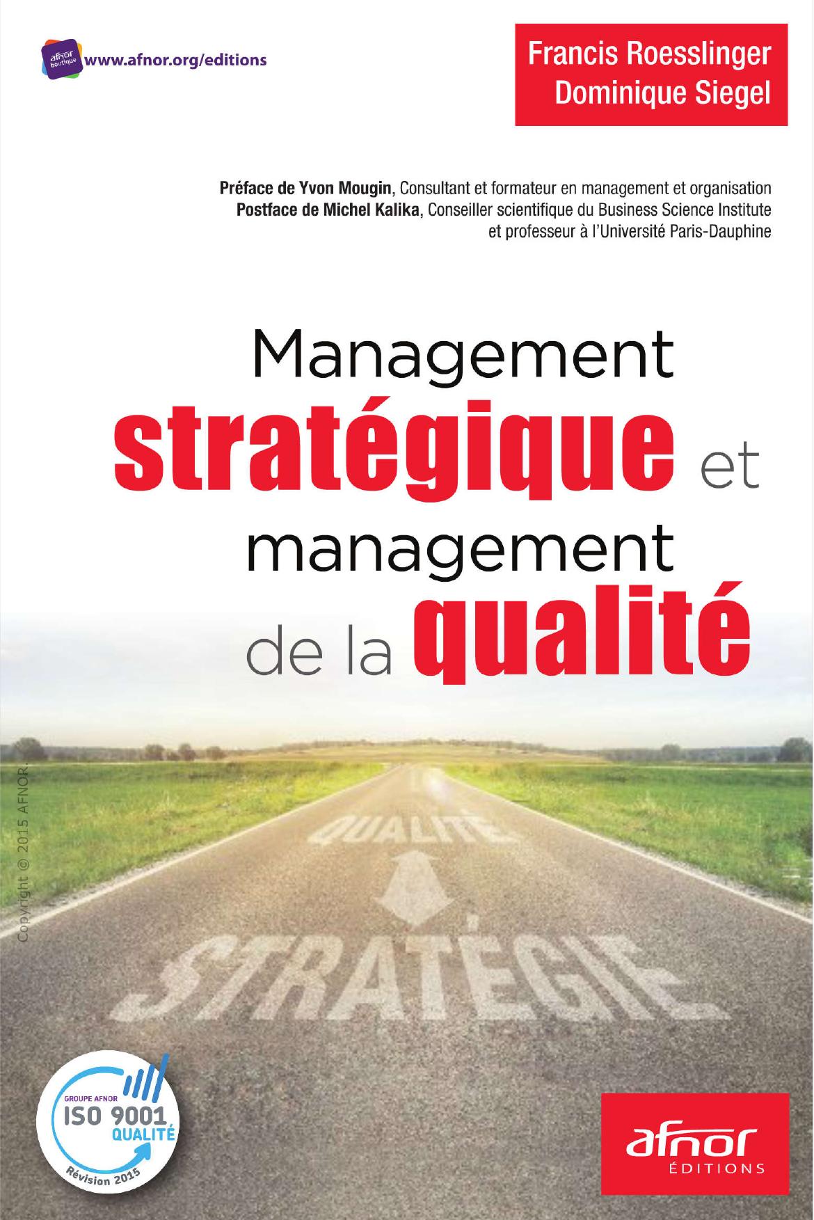 Management stratégique et management de la qualité