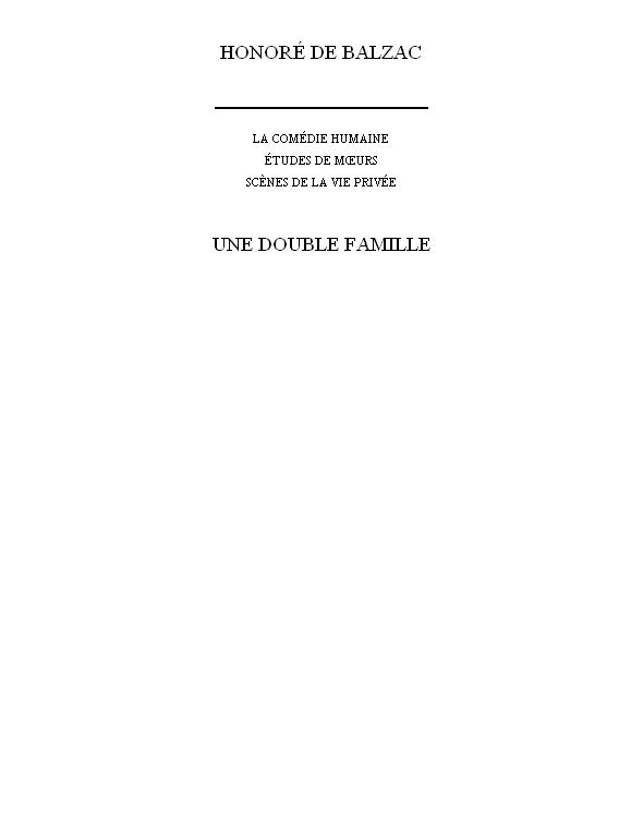 Une Double Famille
