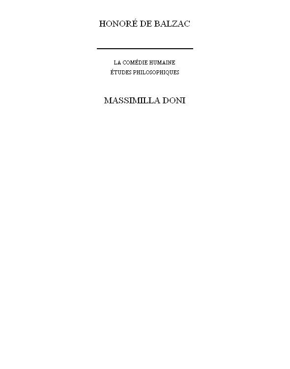 Massimilla Doni