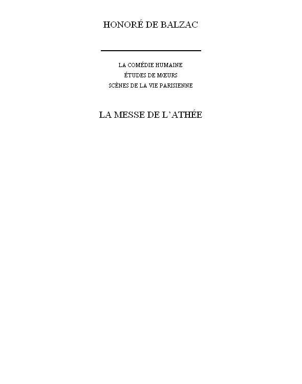 La Messe De L’athée