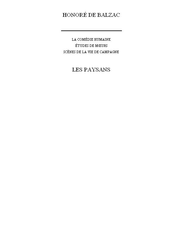 Les Paysans