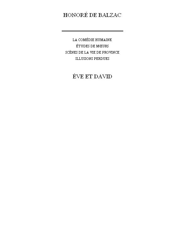 Ève Et David