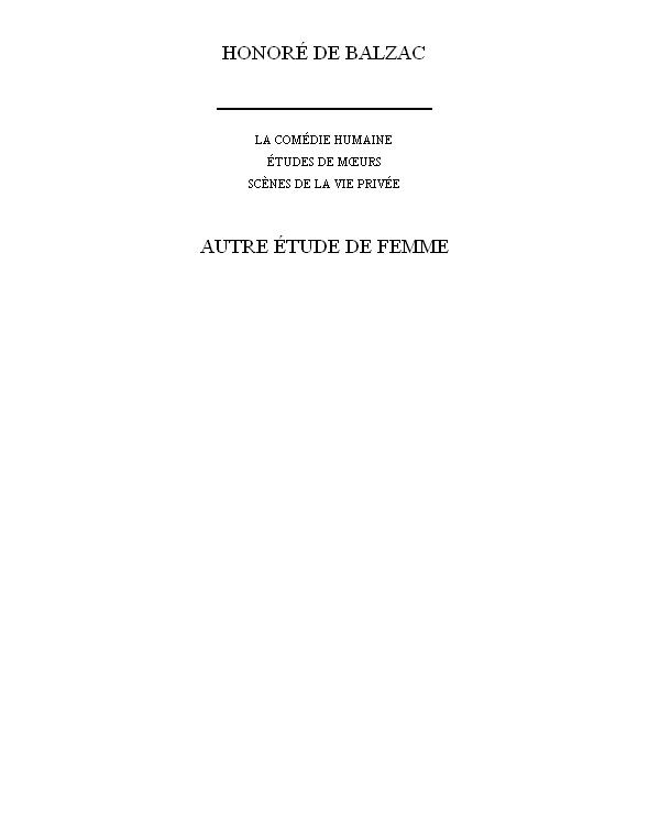 Autre étude De Femme
