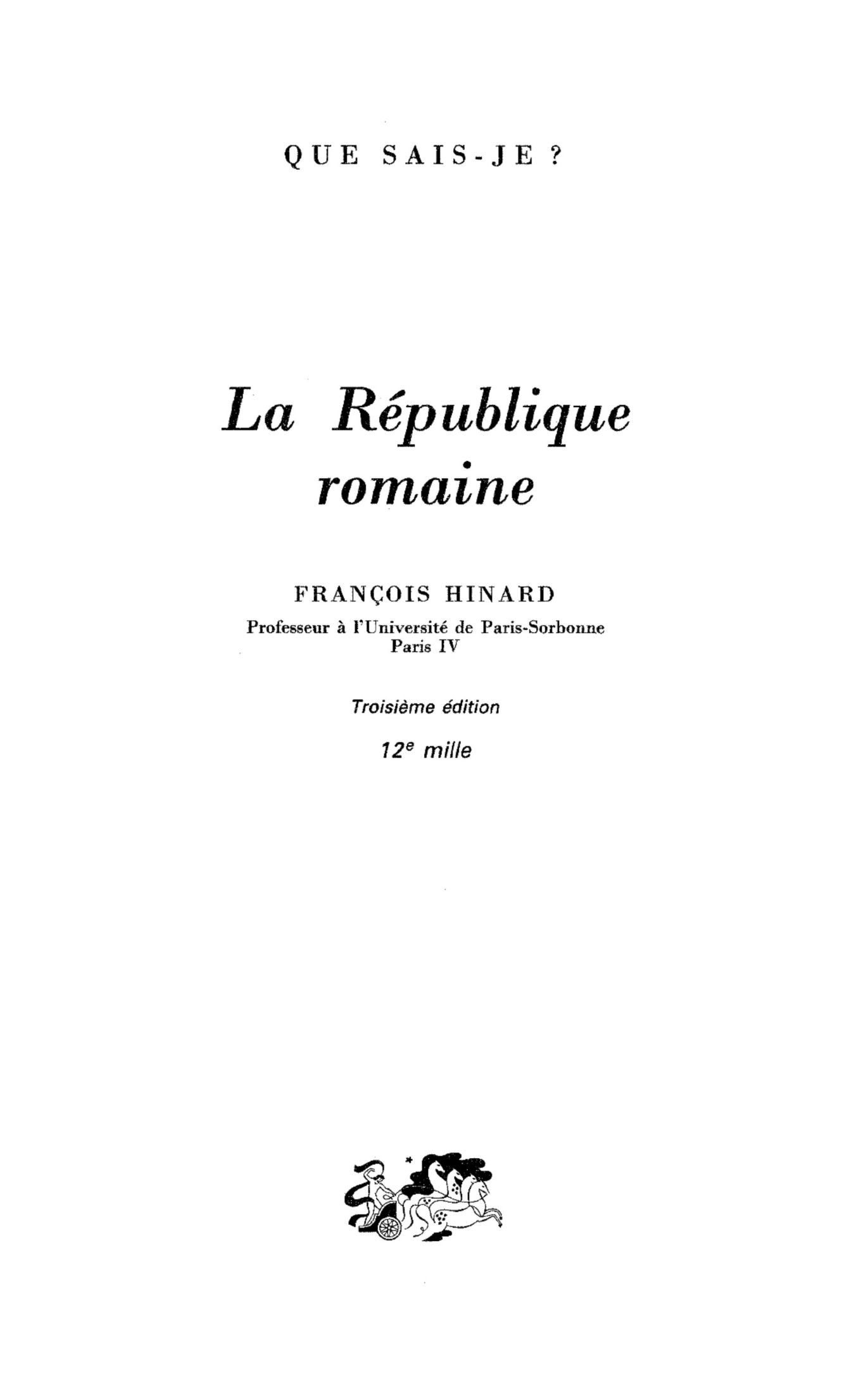 La Republique Romaine