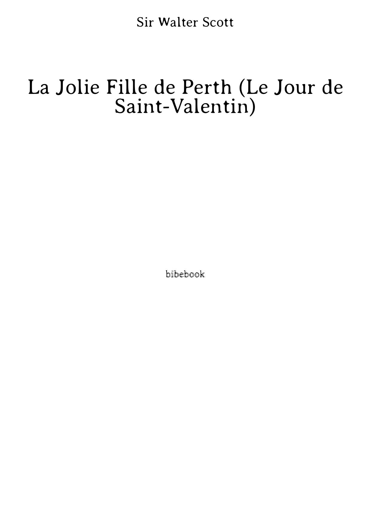 La Jolie Fille de Perth (Le Jour de Saint-Valentin)