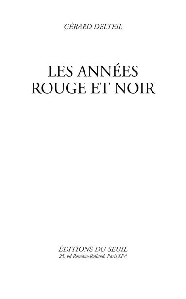Les Années rouge et noir