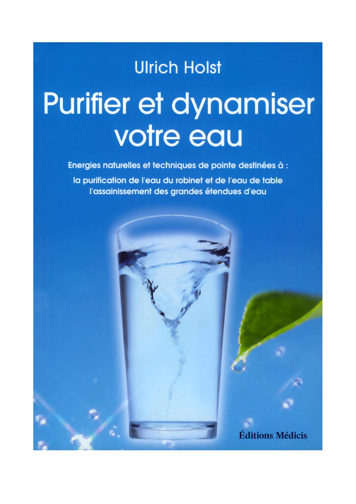 Purifier et dynamiser votre eau