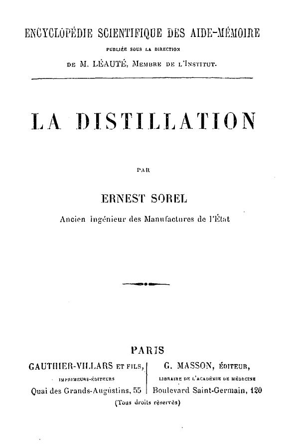 La distillation (1895)