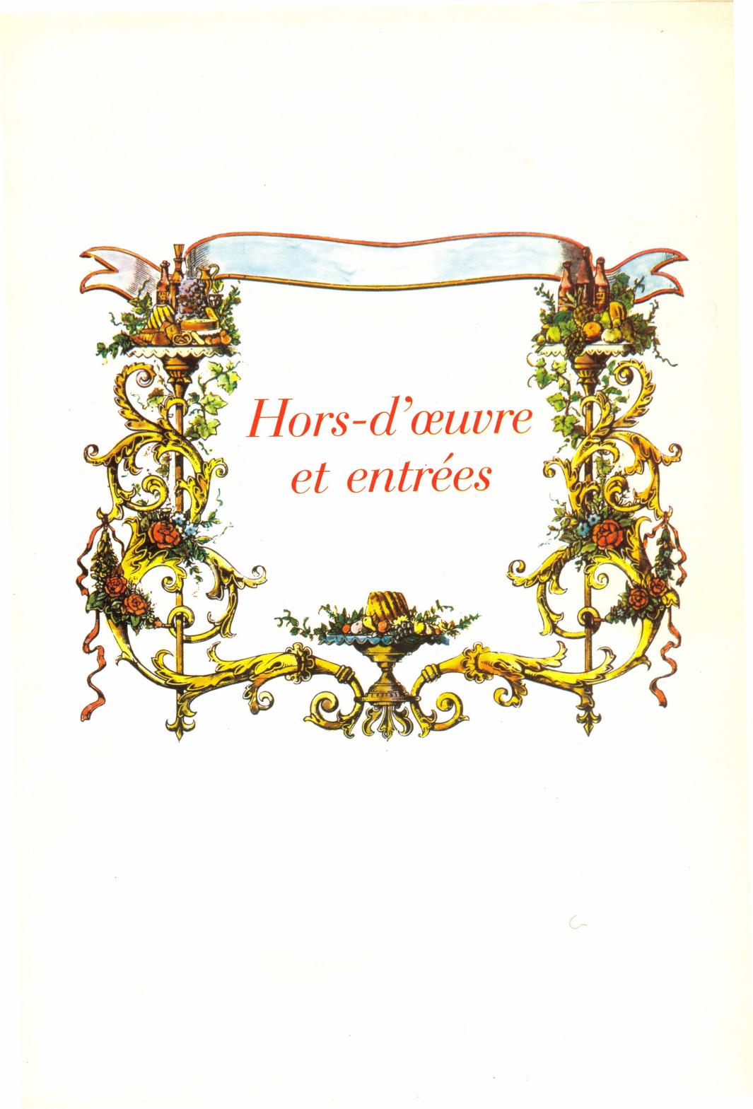 Hors-d'oeuvre et entrées