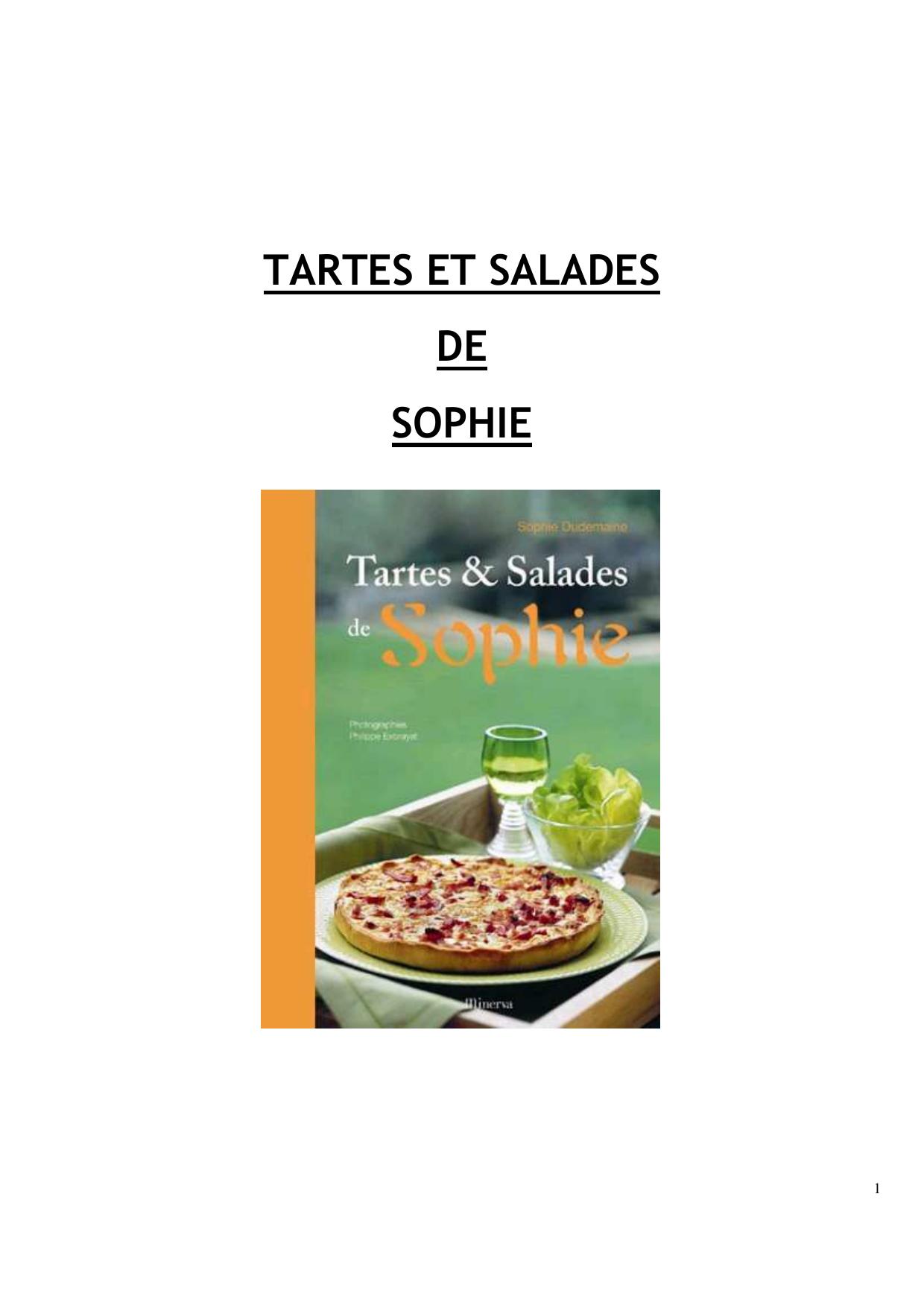 Tartes et salades de Sophie