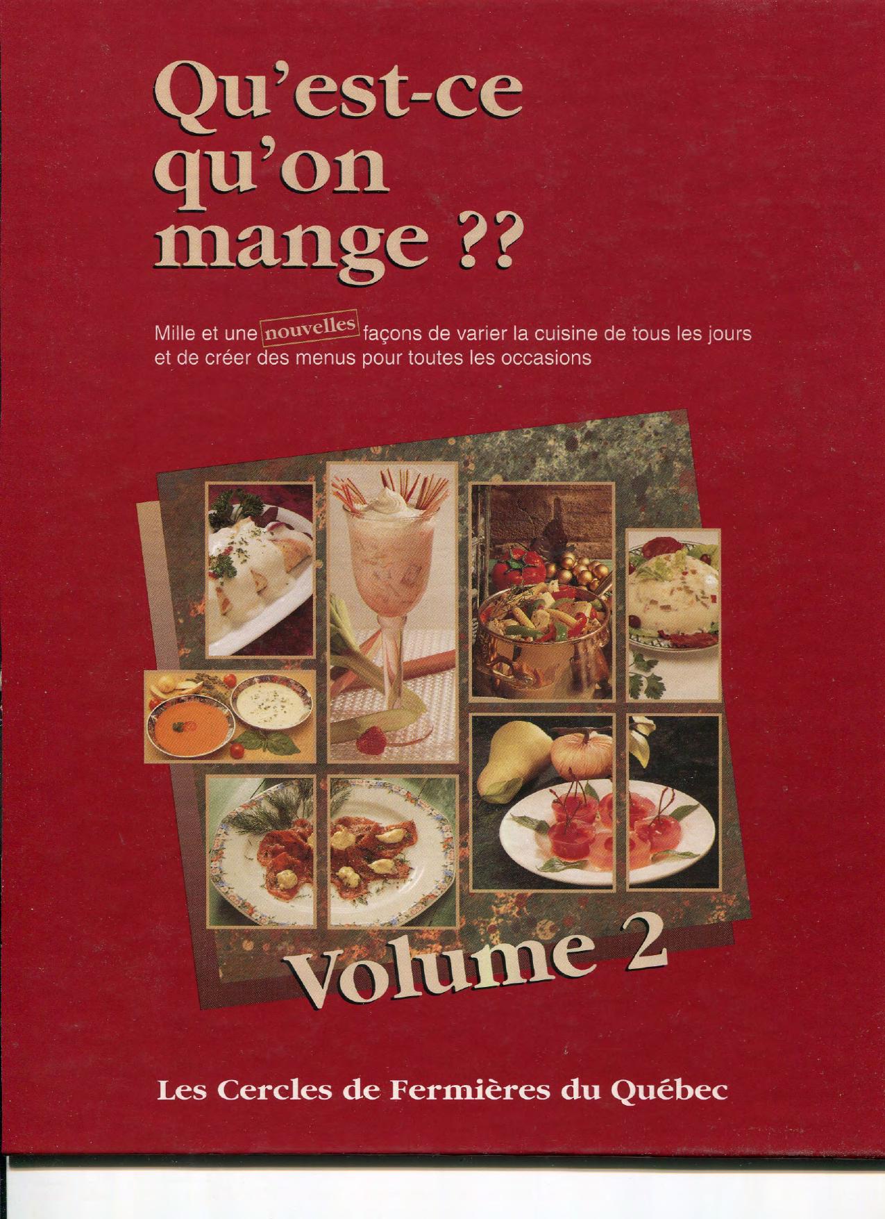 Qu'est-ce qu'on mange volume 2