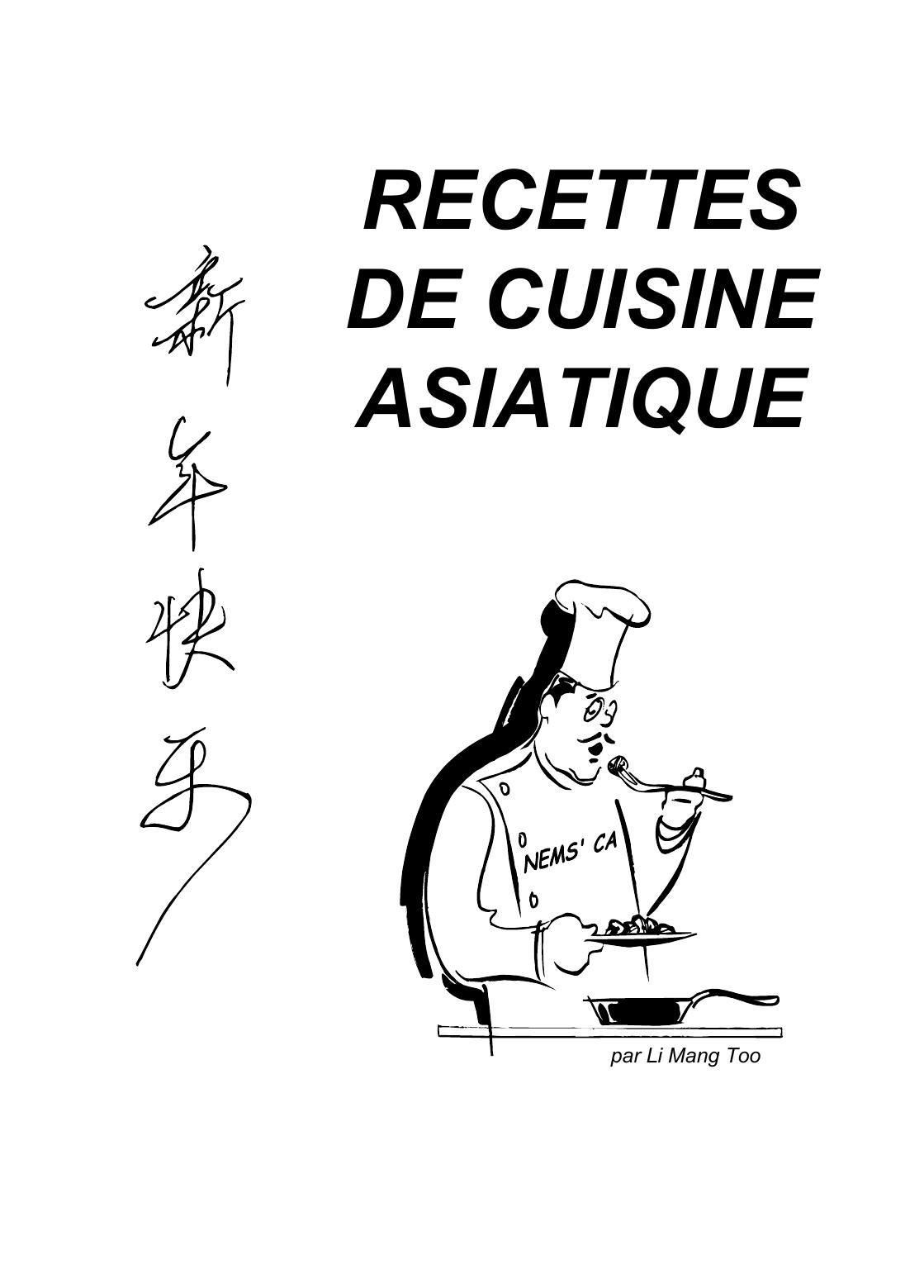 Recettes de cuisine asiatiaue