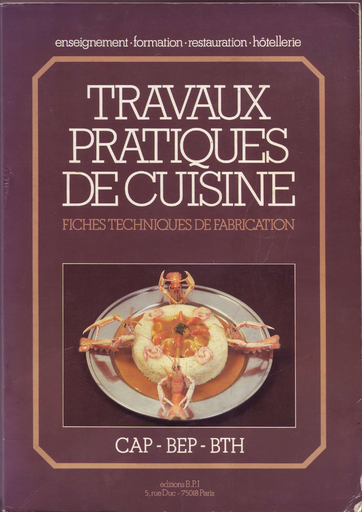 Travaux Pratiques De Cuisine