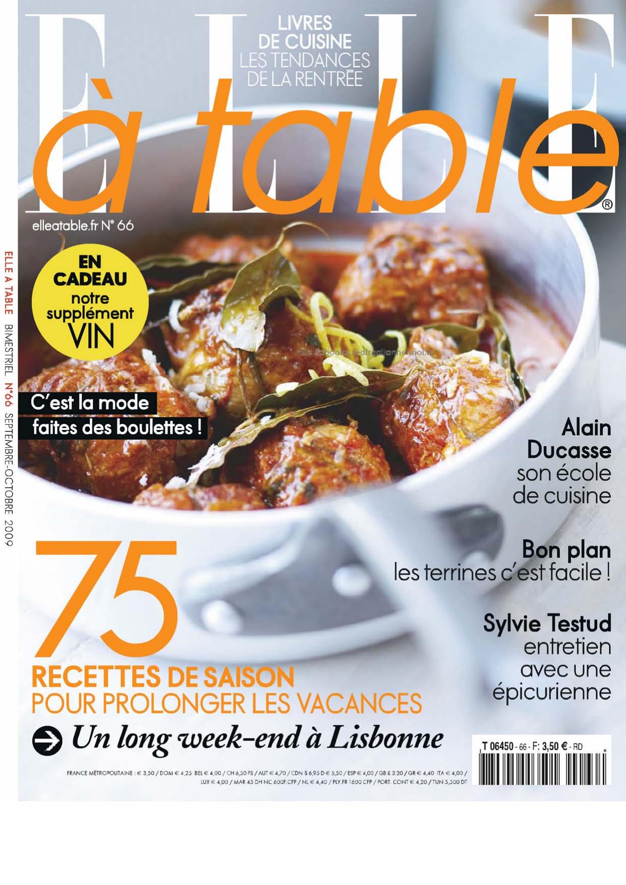 Elle à Table (Septembre - Octobre 2009)