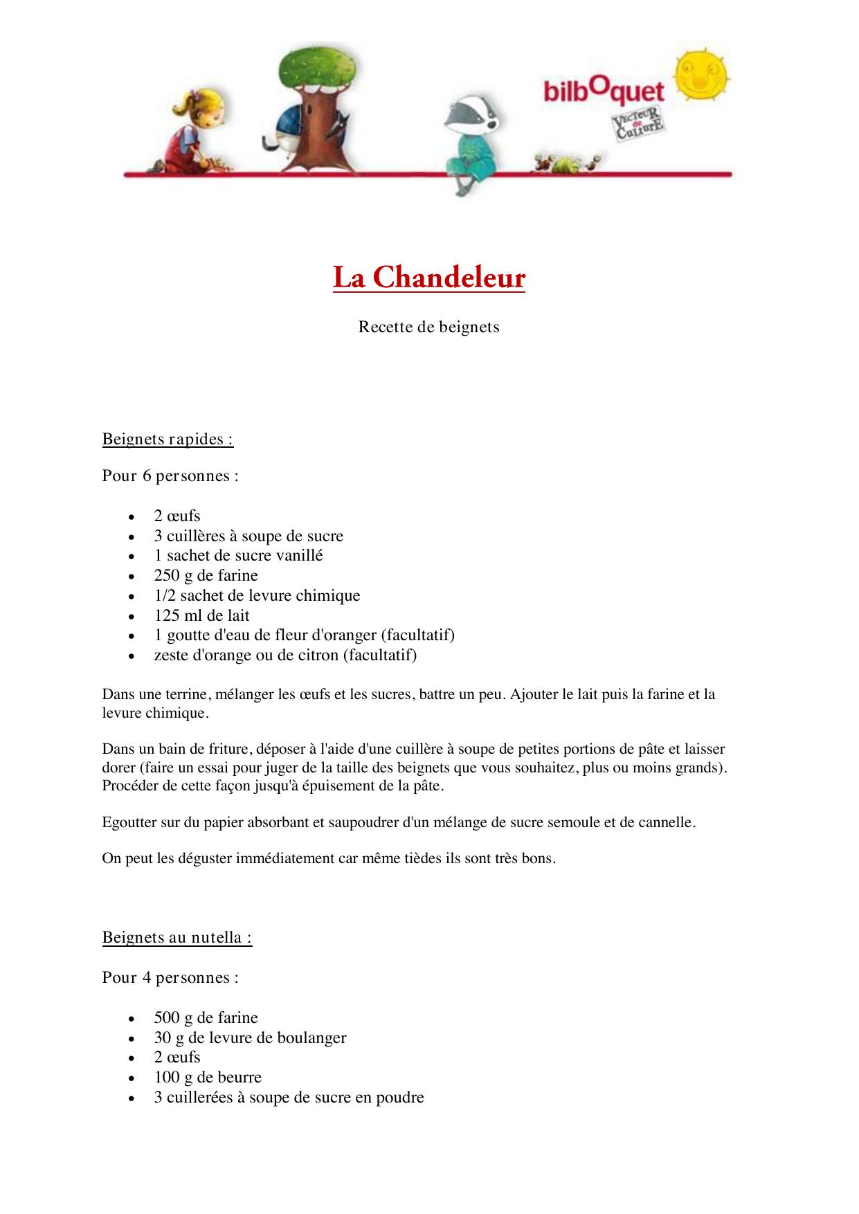 chandeleur recettes beignets