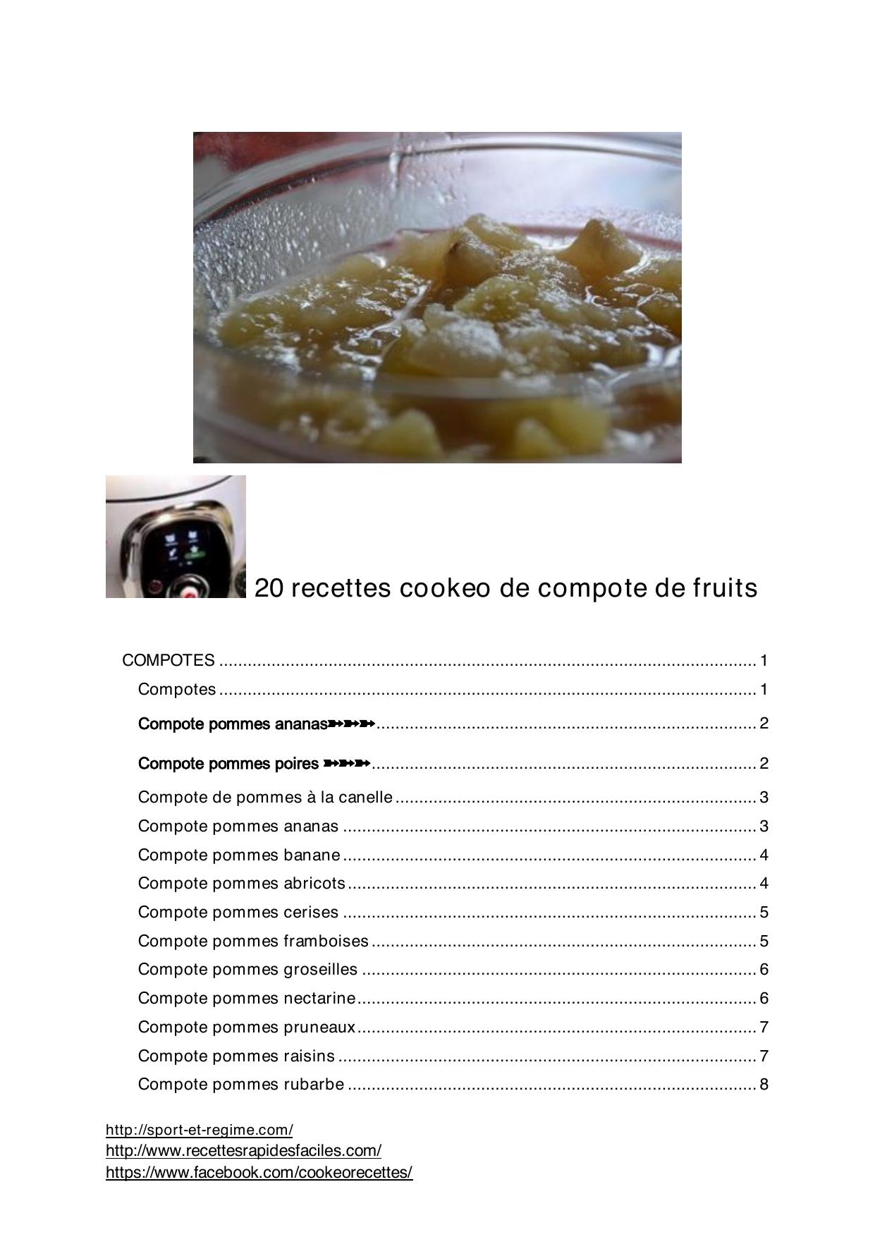 Compote de fruits Cookeo