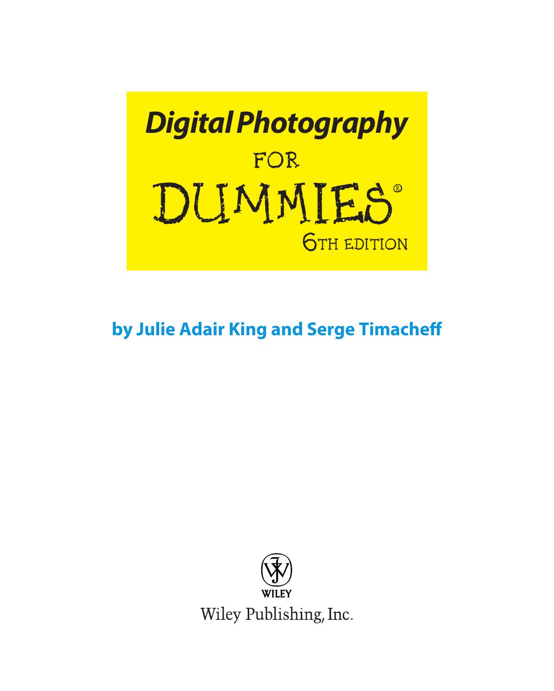 Digital Photography for Dummies
