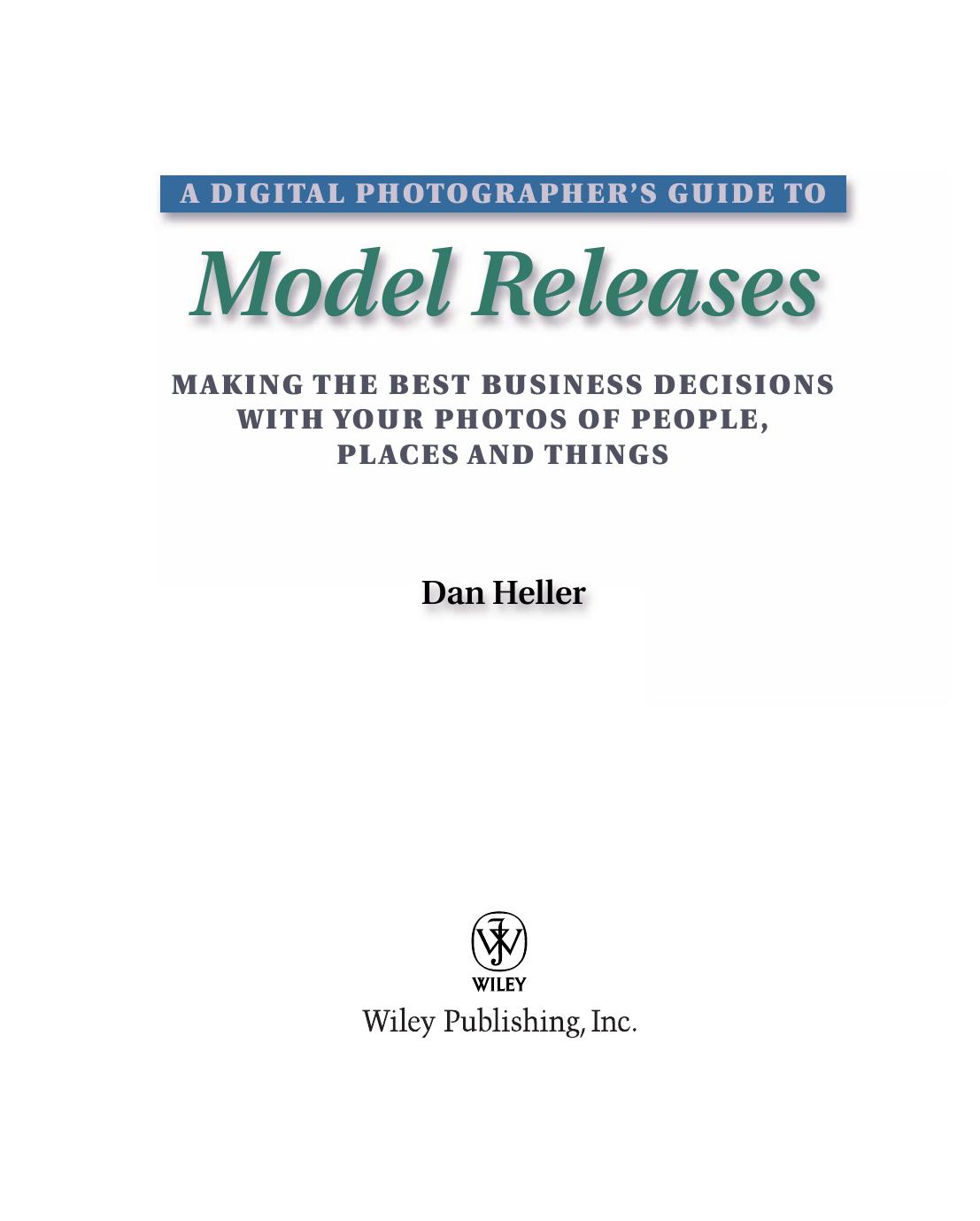 A Digital Photographer's Guide to Model Releases