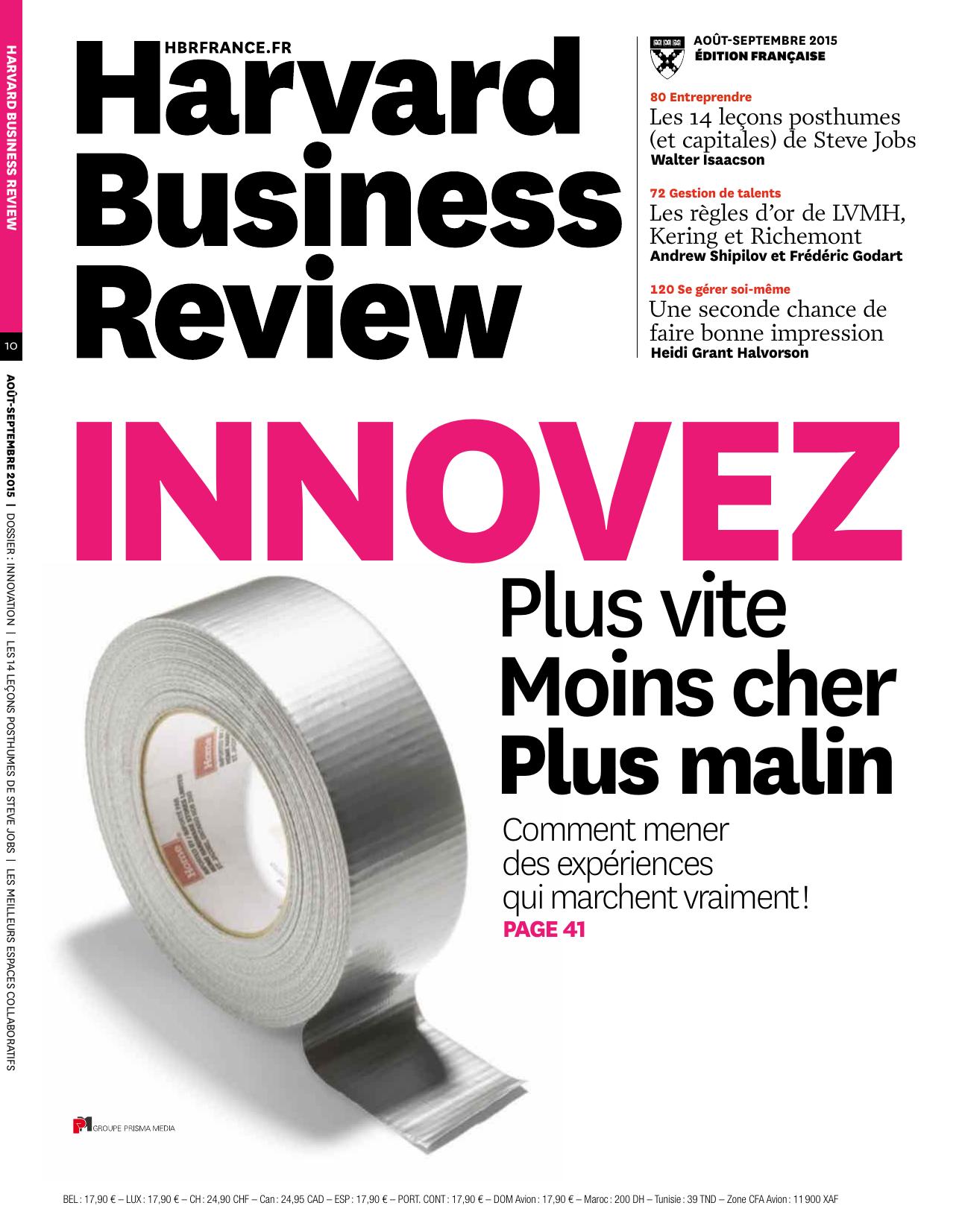 Harvard Business Review N°10 - Août - Septembre