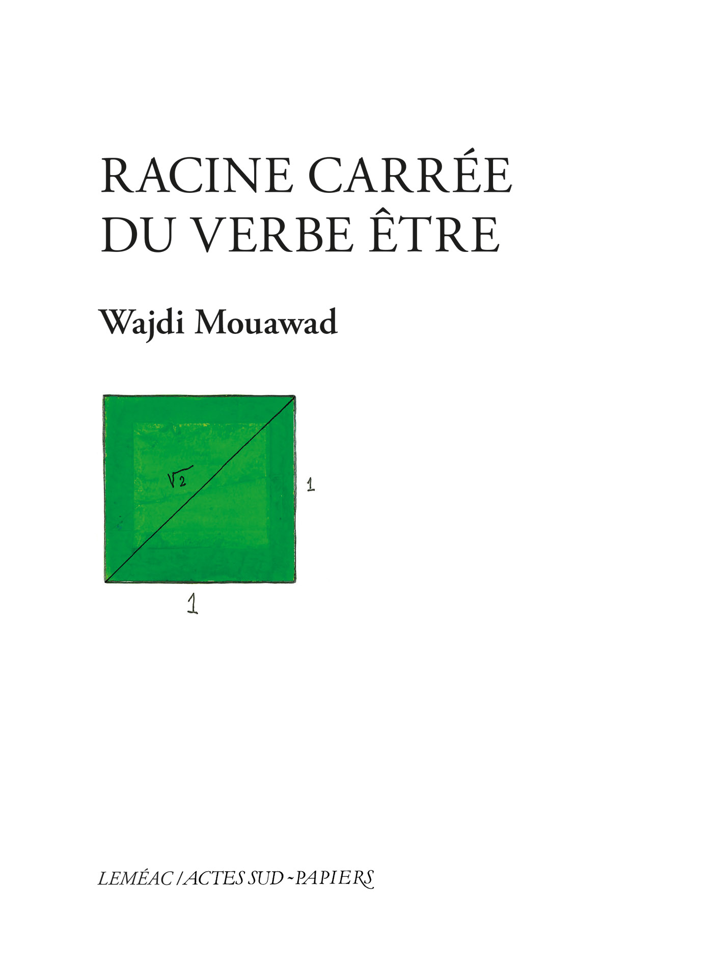 Racine carrée du verbe être