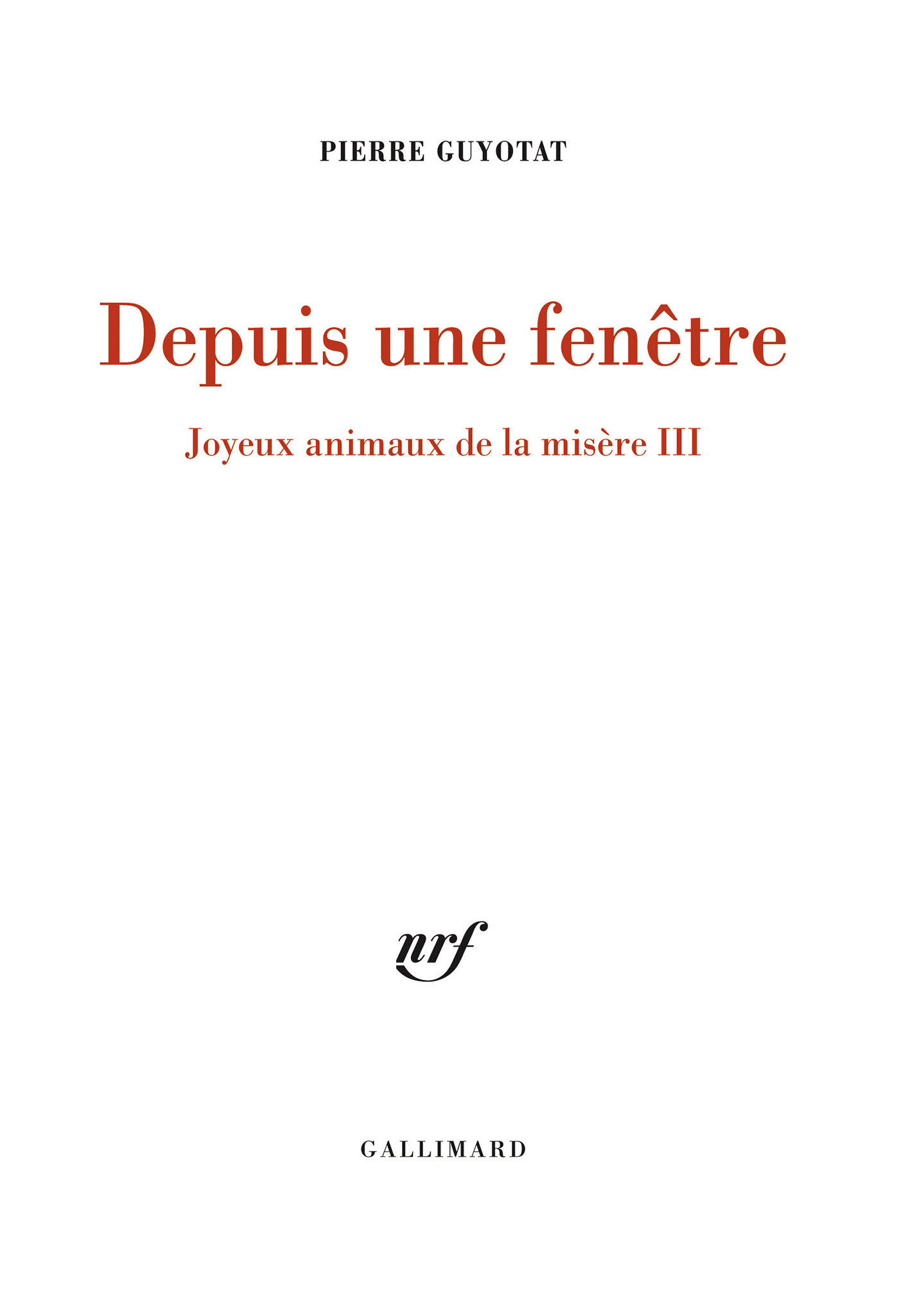 Depuis une fenêtre