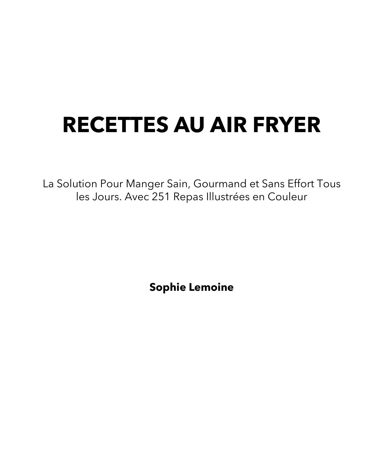 Recettes au Air Fryer