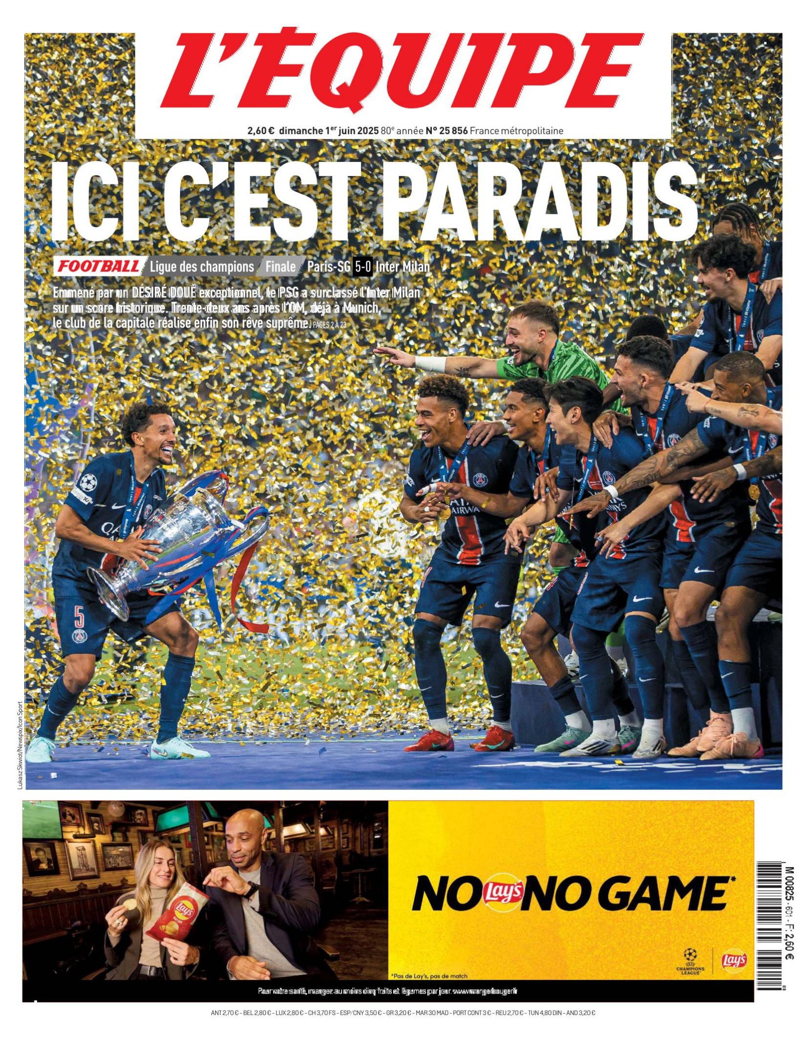 L'équipe (1er juin 2025)