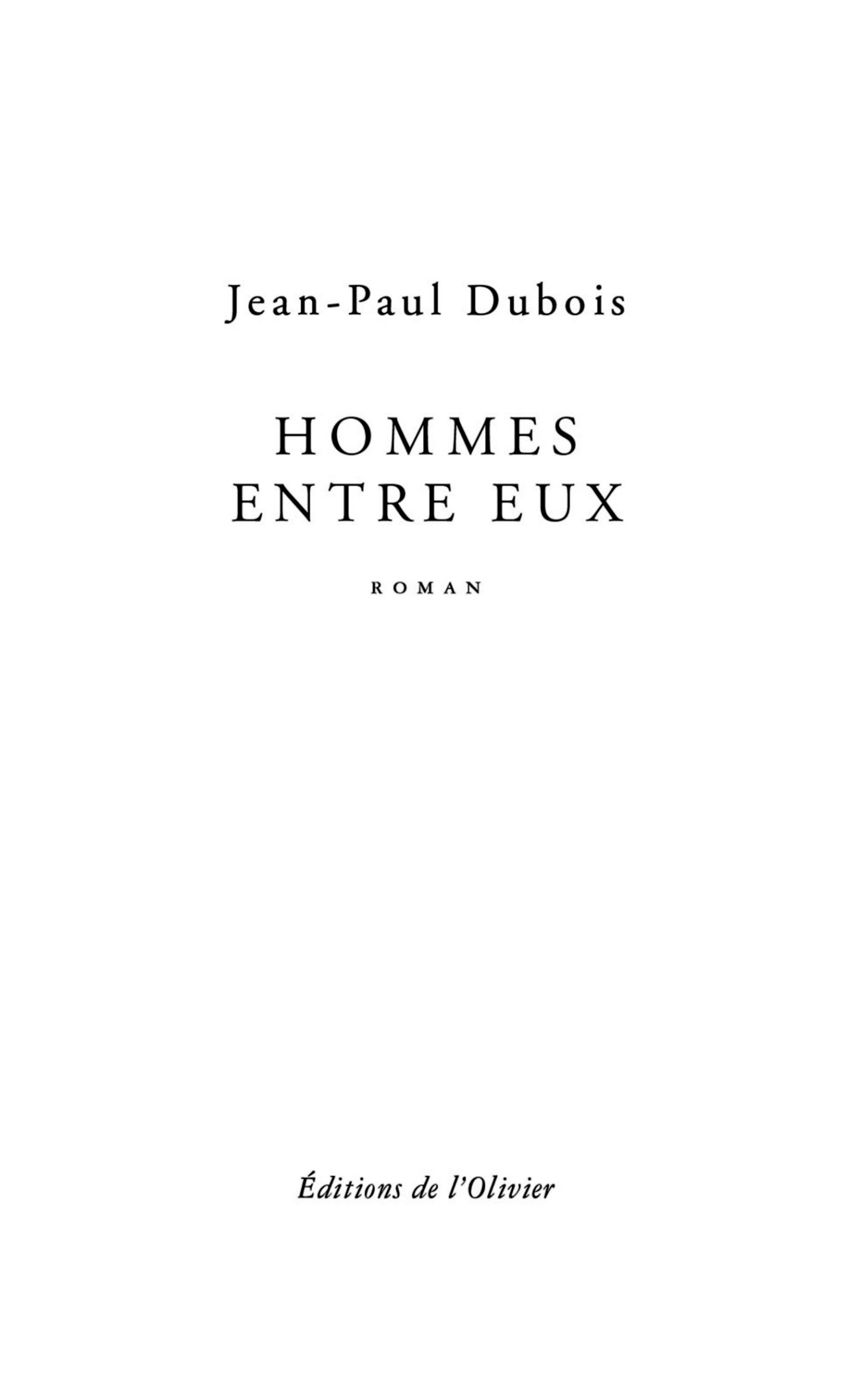 Hommes entre eux