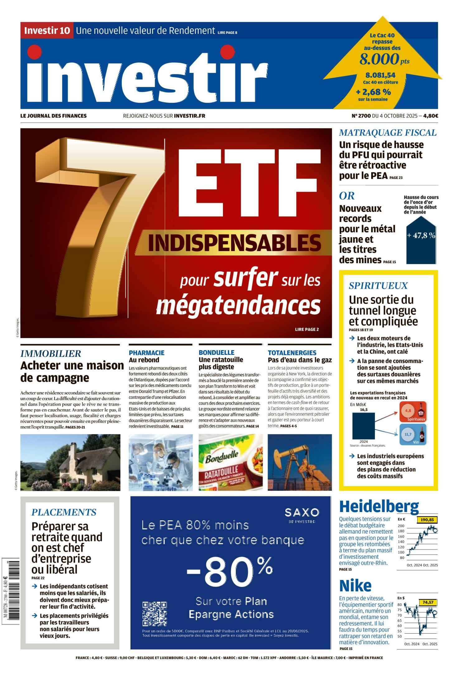 Investir (4 octobre 2025)