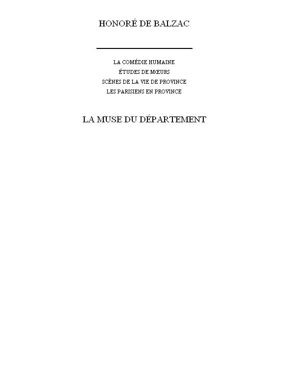 La Muse Du Département