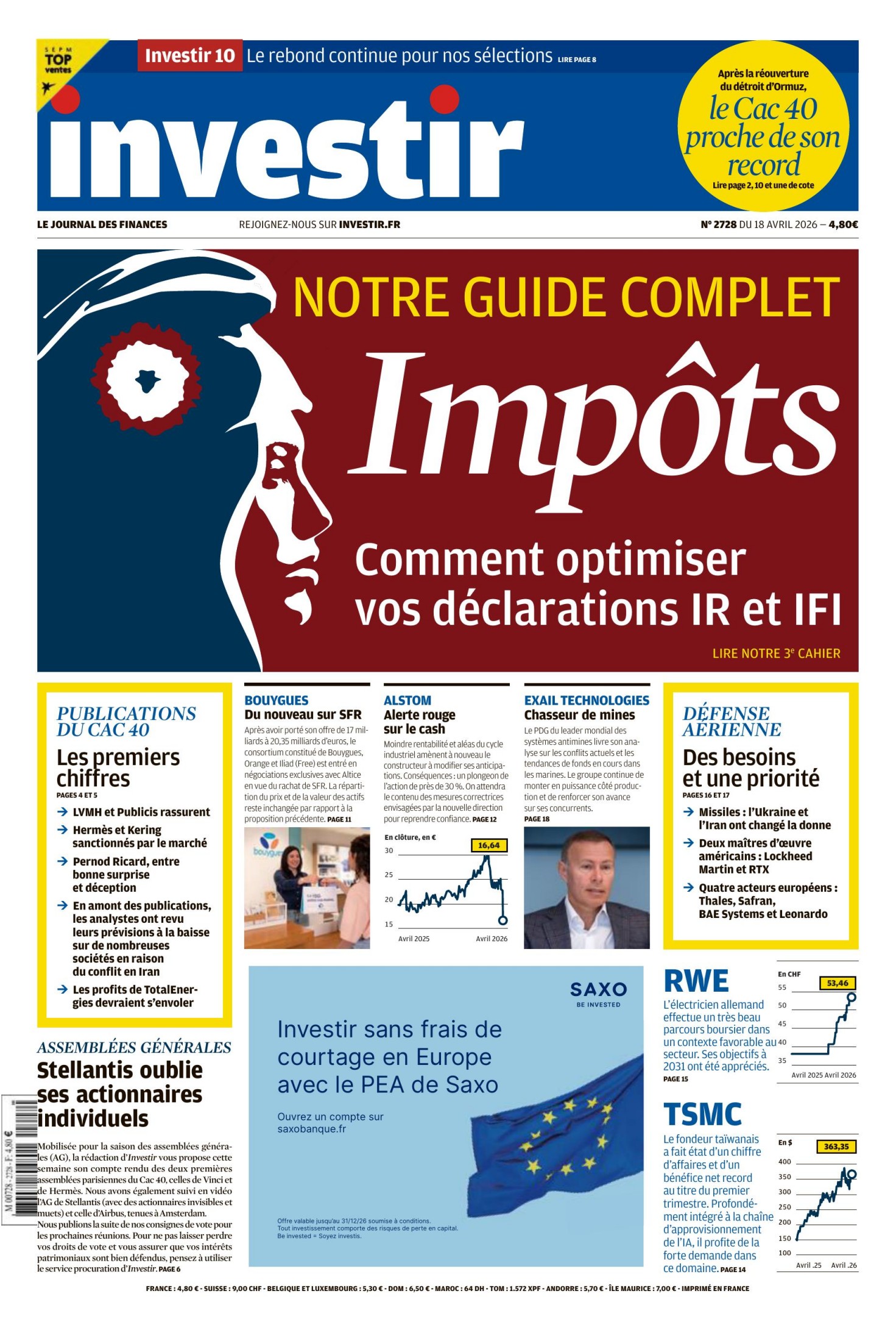 Investir (18 Avril 2026)