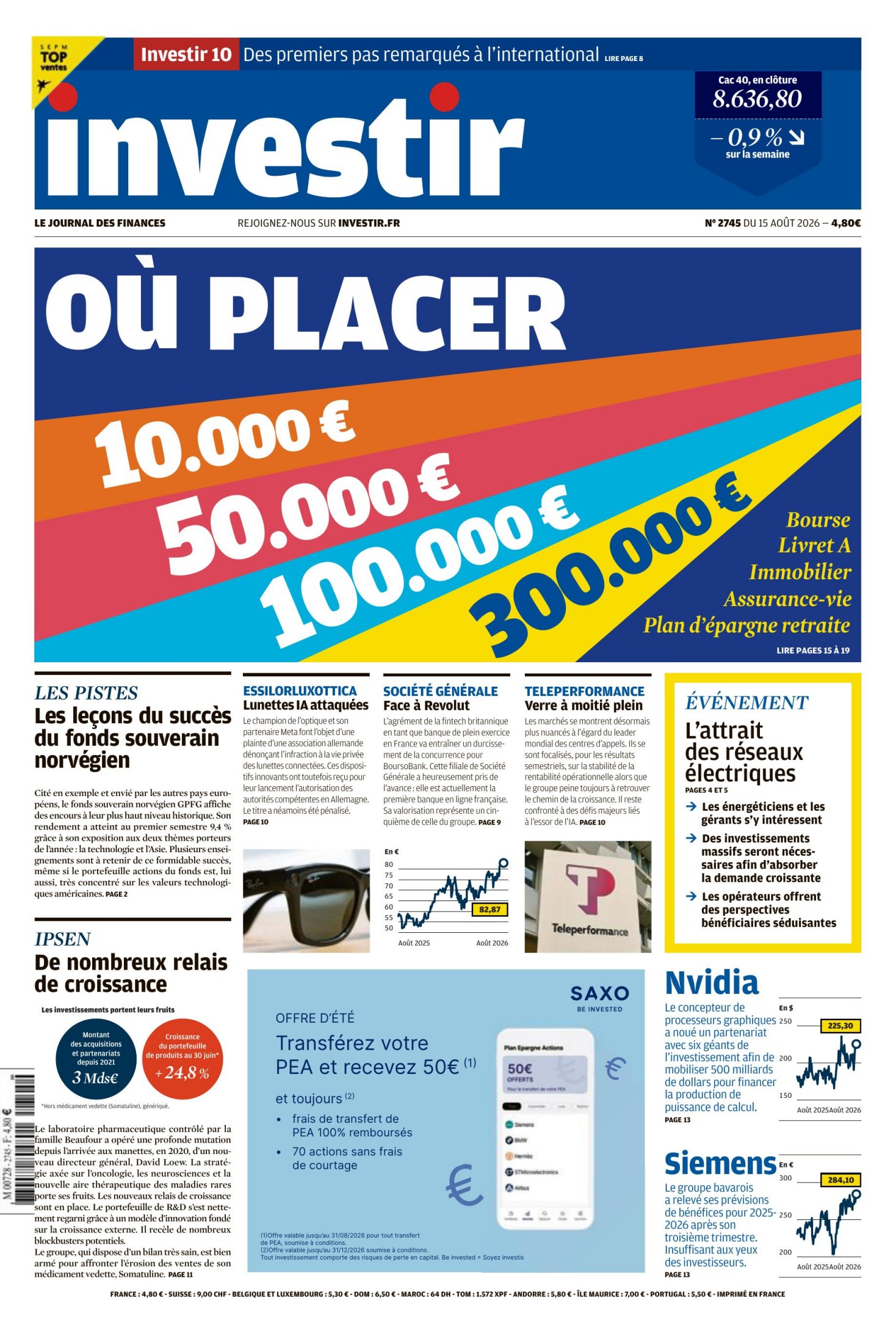 Investir (15 Août 2026)