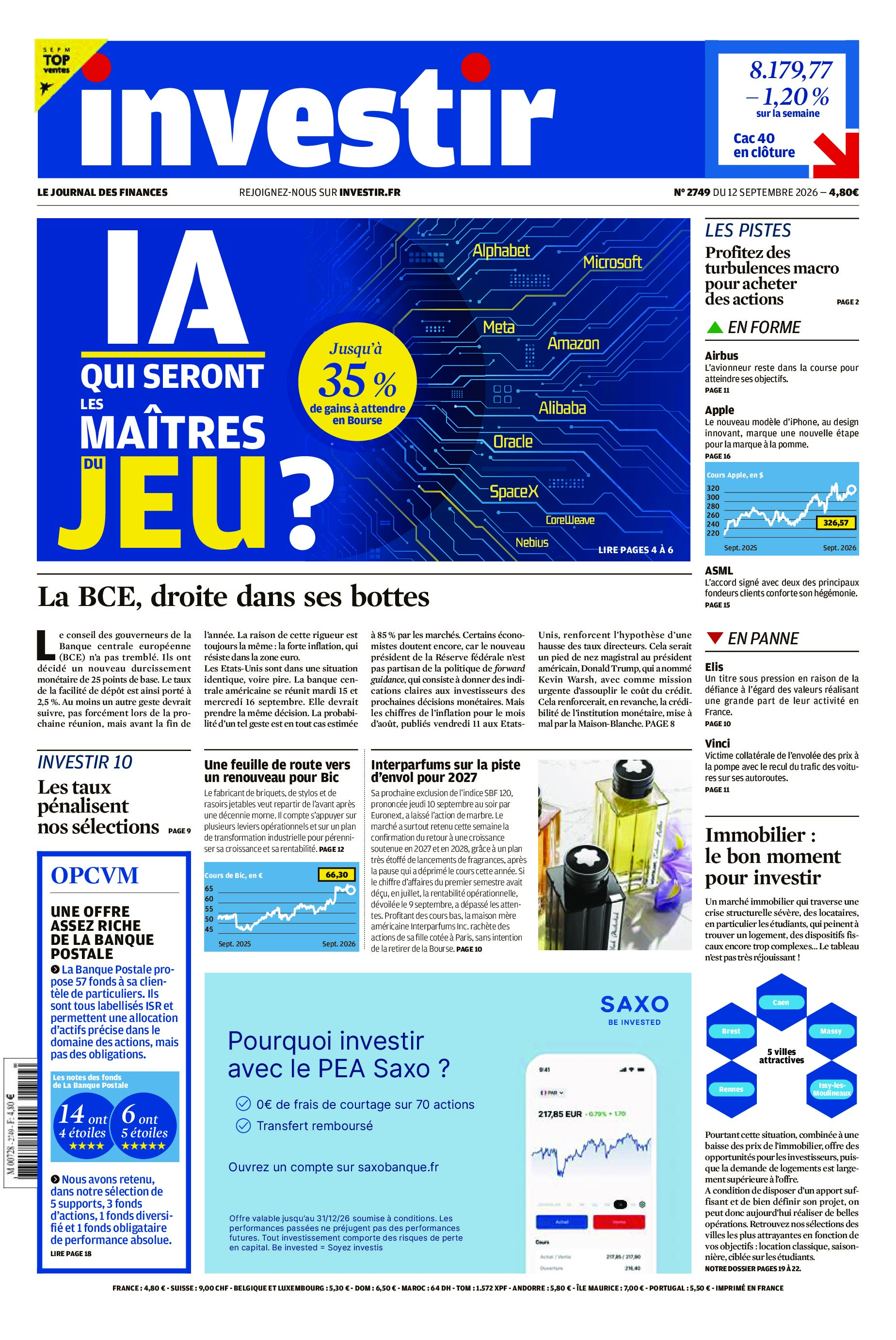 Investir (12 Septembre 2026)