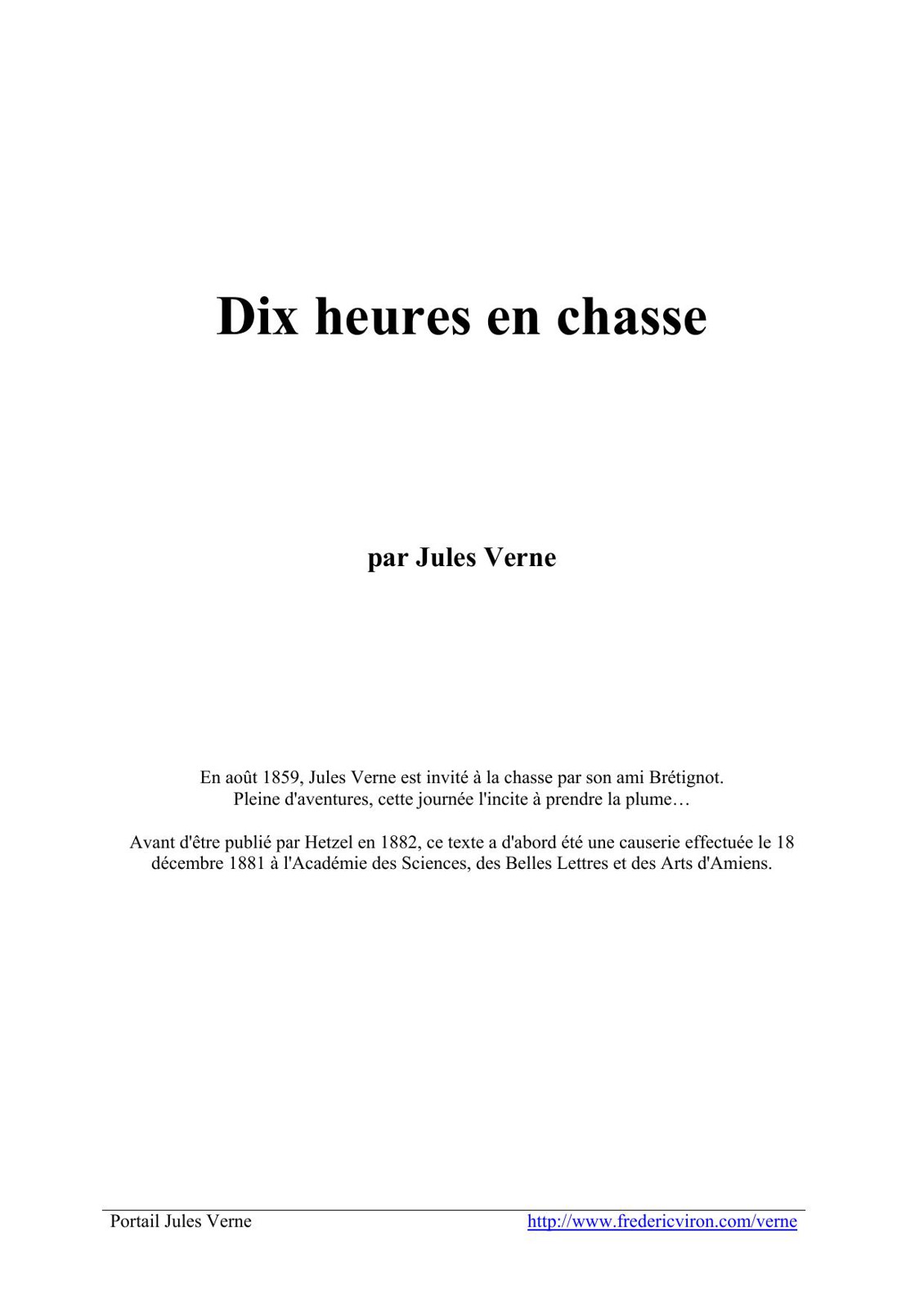 Dix Heures en Chasse