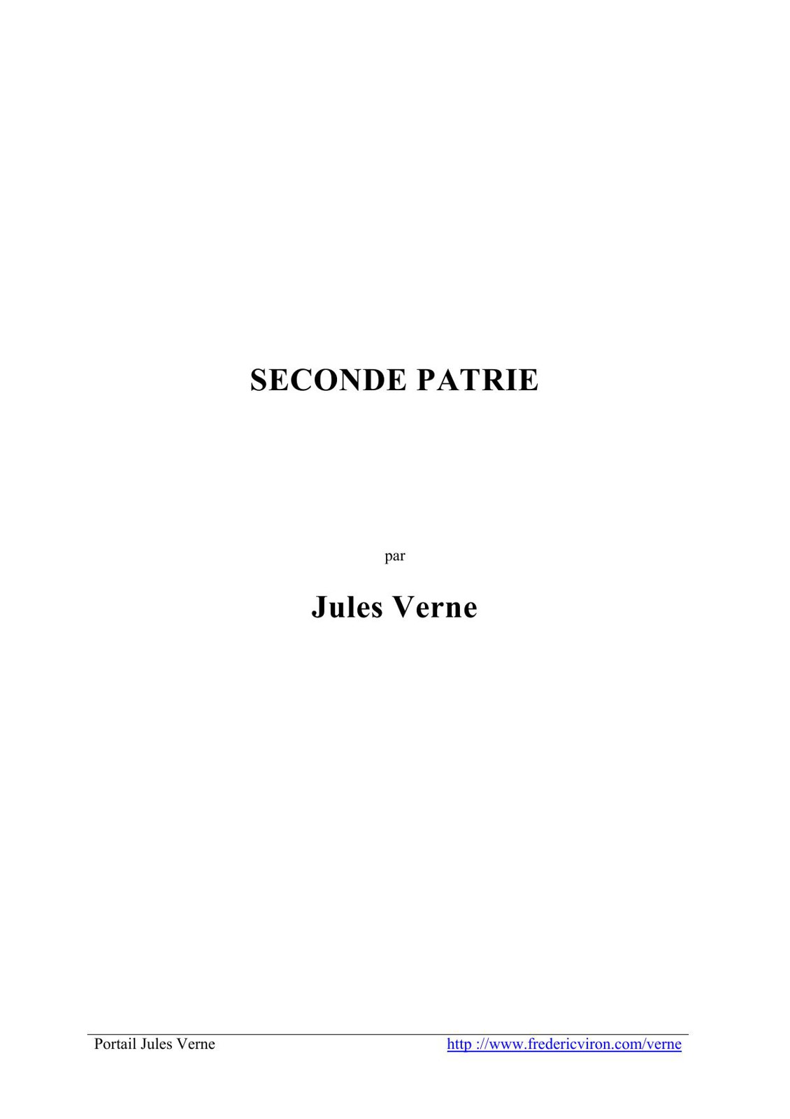Seconde Patrie