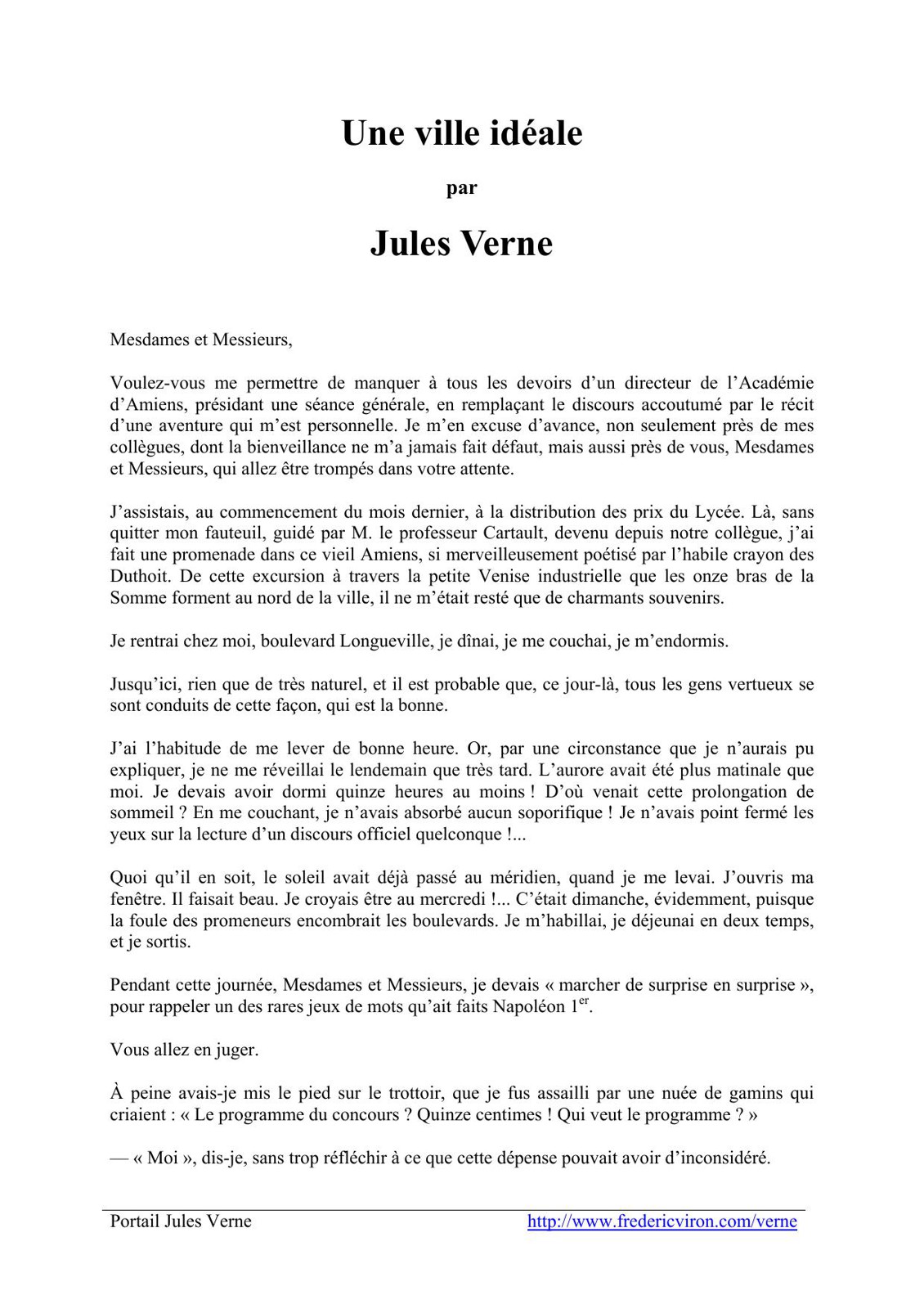 Une Ville Idéale