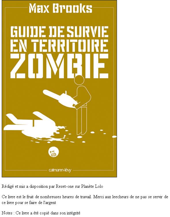 Guide de Survie en territoire Zombie